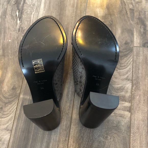 Rag & Bone snakeskin slides sz 39 - Picture 4 of 4